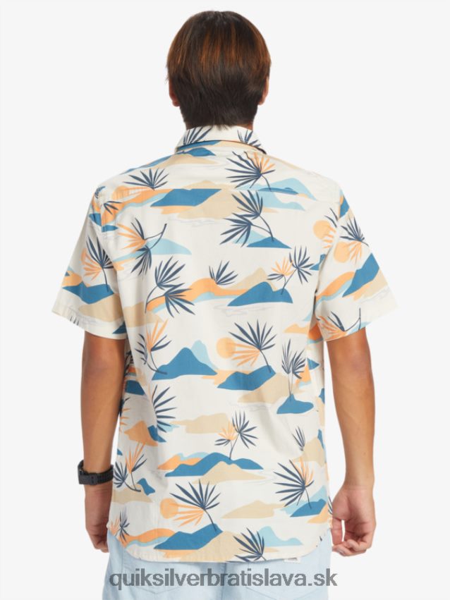 pomalá košeľa s krátkym rukávom Quiksilver muži B80HXR666 breza pomaly omámiť ss