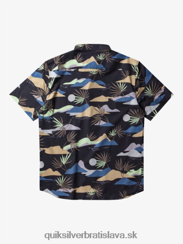pomalá košeľa s krátkym rukávom Quiksilver muži B80HXR667 asfalt pomalý omámenie ss