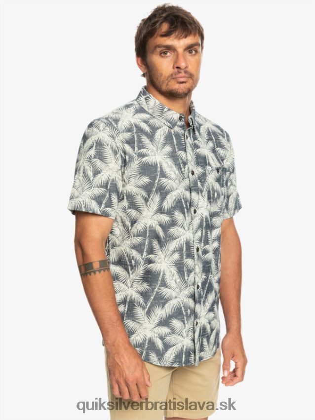 prchavý okamih košeľa s krátkym rukávom Quiksilver muži B80HXR995 námornícky prchavý moment
