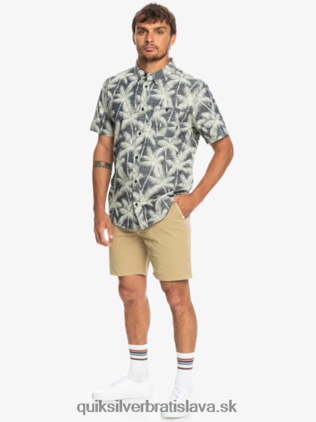 prchavý okamih košeľa s krátkym rukávom Quiksilver muži B80HXR995 námornícky prchavý moment