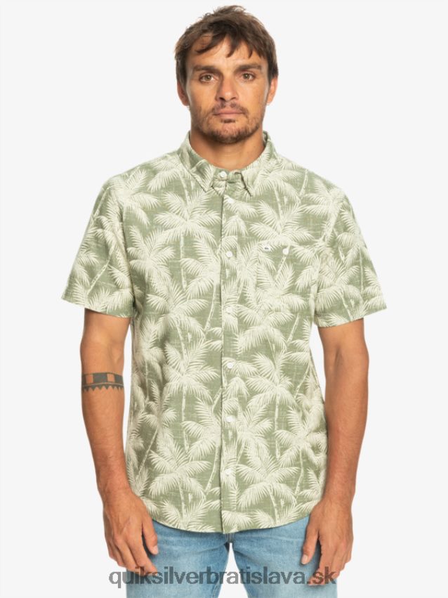 prchavý okamih košeľa s krátkym rukávom Quiksilver muži B80HXR996 štyri listy prchavý moment