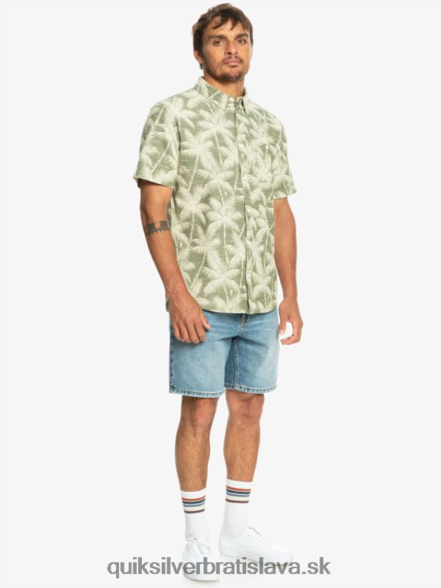 prchavý okamih košeľa s krátkym rukávom Quiksilver muži B80HXR996 štyri listy prchavý moment
