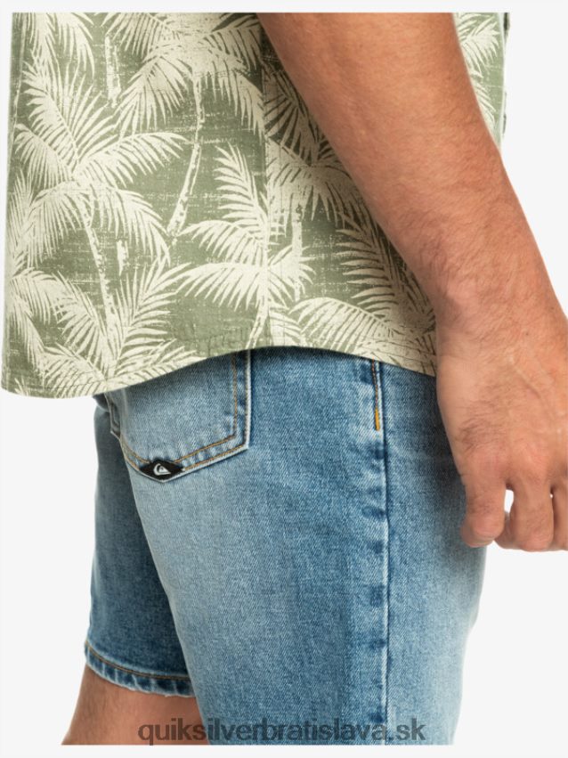 prchavý okamih košeľa s krátkym rukávom Quiksilver muži B80HXR996 štyri listy prchavý moment