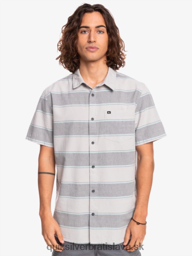 prime time košeľa s krátkym rukávom Quiksilver muži B80HXR1620 sivofialový hlavný čas
