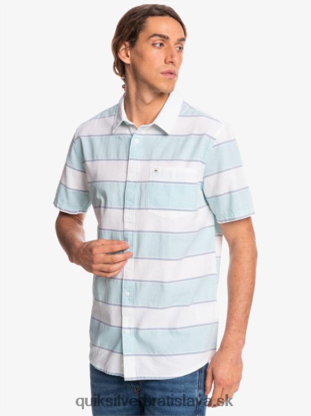 prime time košeľa s krátkym rukávom Quiksilver muži B80HXR1621 biely hlavný čas