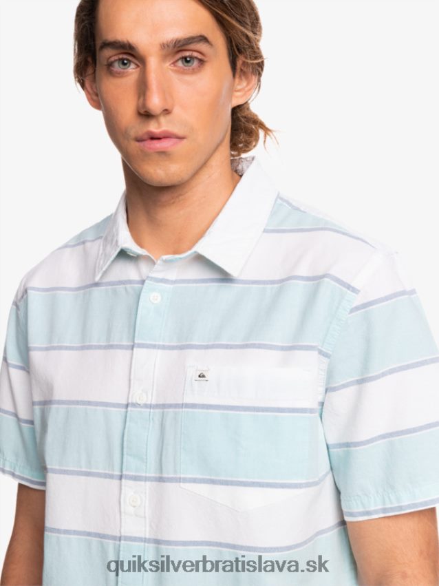 prime time košeľa s krátkym rukávom Quiksilver muži B80HXR1621 biely hlavný čas