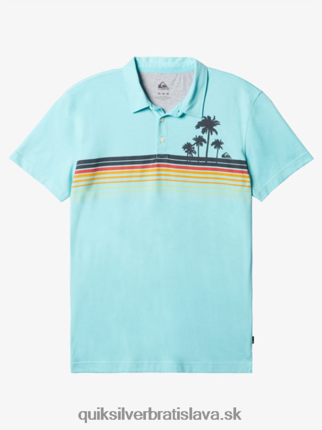 pruhovaná lite polokošeľa s krátkym rukávom Quiksilver muži B80HXR749 anjelská modrá