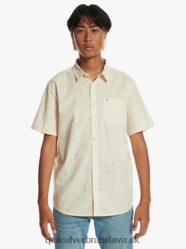 rozložená košeľa s krátkym rukávom Quiksilver muži B80HXR1630 breza rozmiestnená
