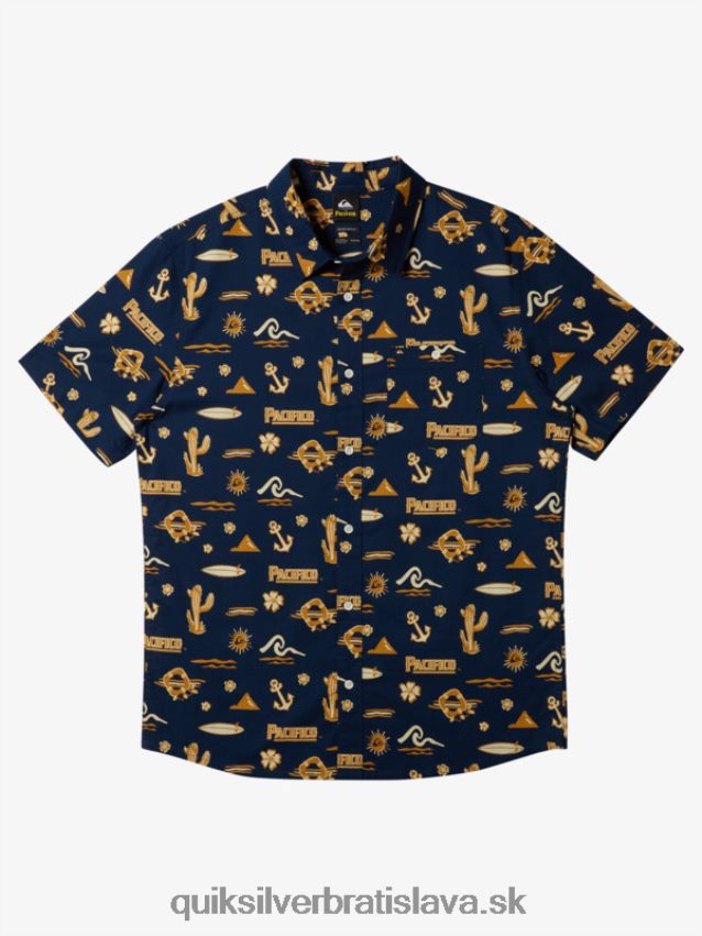 tričko s krátkym rukávom Quiksilver x Pacifico muži B80HXR15 námornícke sako