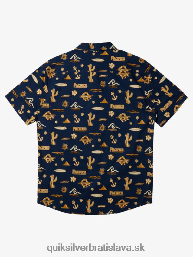 tričko s krátkym rukávom Quiksilver x Pacifico muži B80HXR15 námornícke sako
