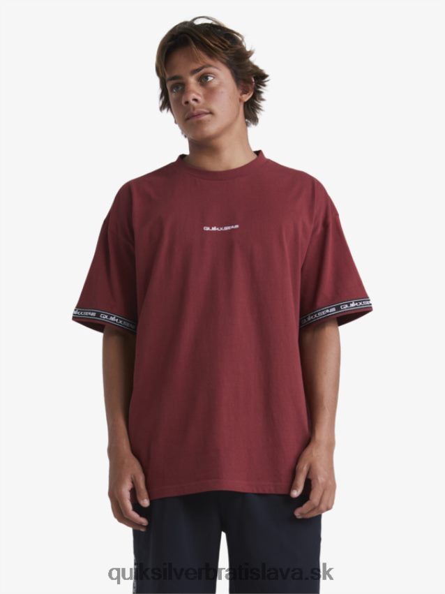 tričko z 90. rokov Quiksilver x Stab muži B80HXR1864 rubínové víno