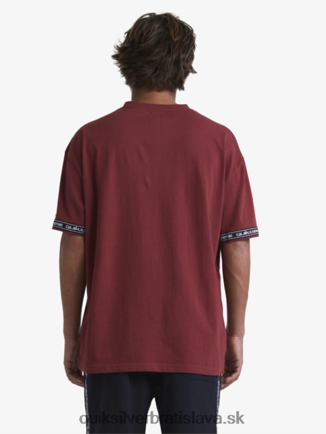 tričko z 90. rokov Quiksilver x Stab muži B80HXR1864 rubínové víno