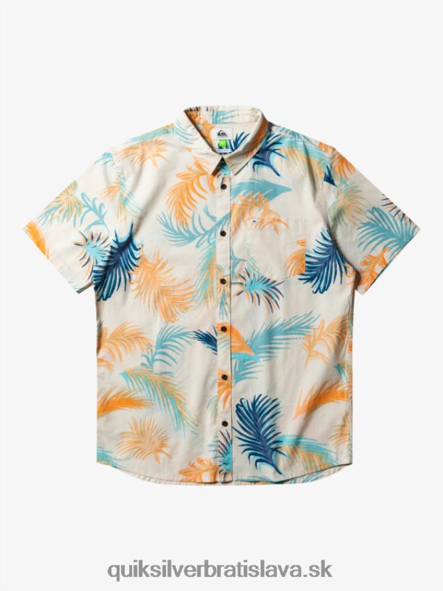 tropická glitch košeľa s krátkym rukávom Quiksilver muži B80HXR550 breza tropická závada