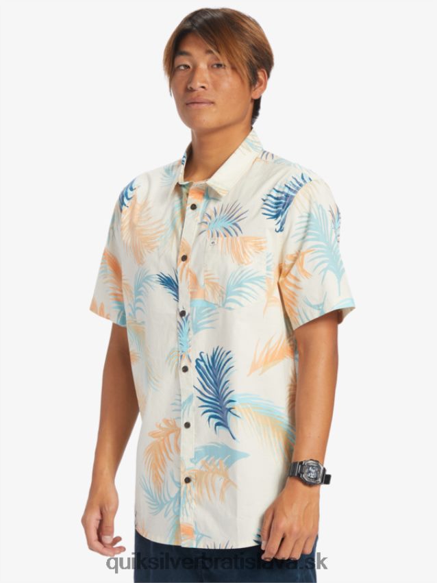 tropická glitch košeľa s krátkym rukávom Quiksilver muži B80HXR550 breza tropická závada