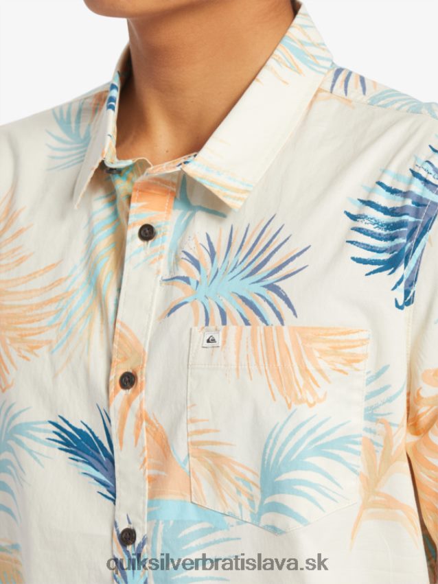 tropická glitch košeľa s krátkym rukávom Quiksilver muži B80HXR550 breza tropická závada
