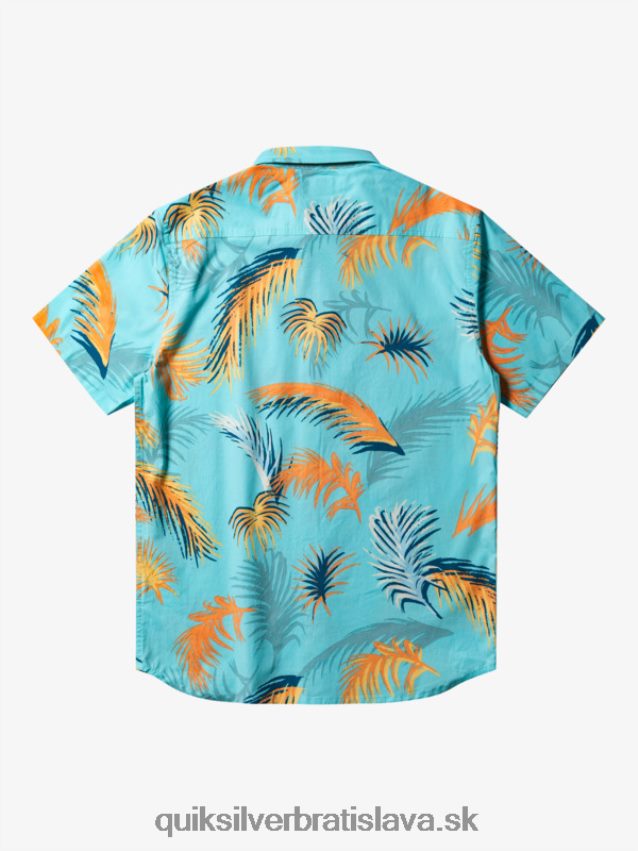 tropická glitch košeľa s krátkym rukávom Quiksilver muži B80HXR552 anjelská modrá tropická závada