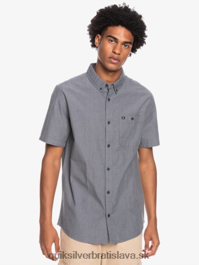 víťazná košeľa s krátkym rukávom Quiksilver muži B80HXR376 čierna