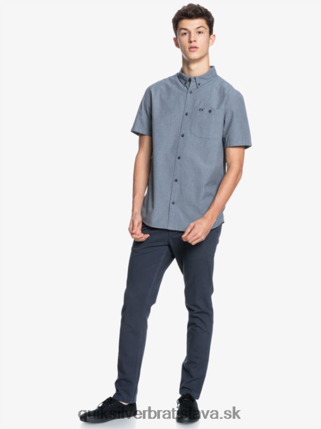 víťazná košeľa s krátkym rukávom Quiksilver muži B80HXR376 čierna