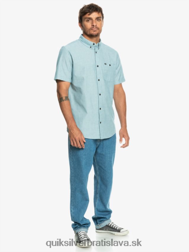 víťazná košeľa s krátkym rukávom Quiksilver muži B80HXR377 marocká modrá