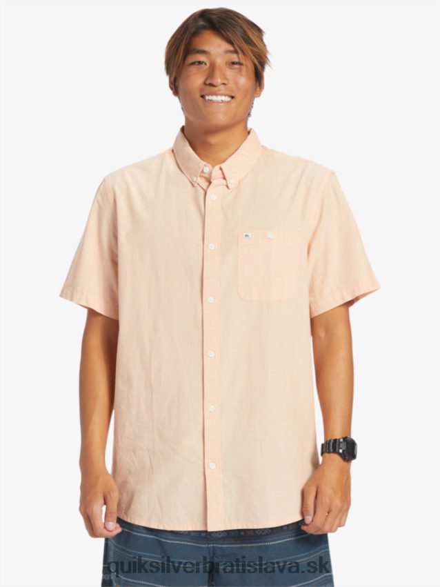víťazná košeľa s krátkym rukávom Quiksilver muži B80HXR378 medené opálenie