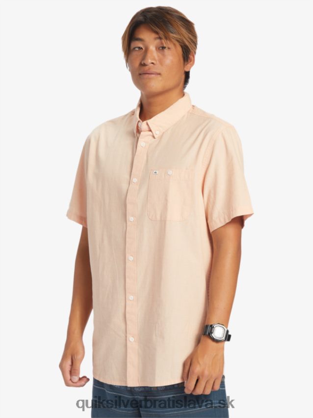 víťazná košeľa s krátkym rukávom Quiksilver muži B80HXR378 medené opálenie