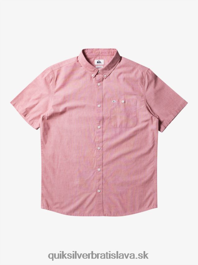 víťazná košeľa s krátkym rukávom Quiksilver muži B80HXR379 červený okr