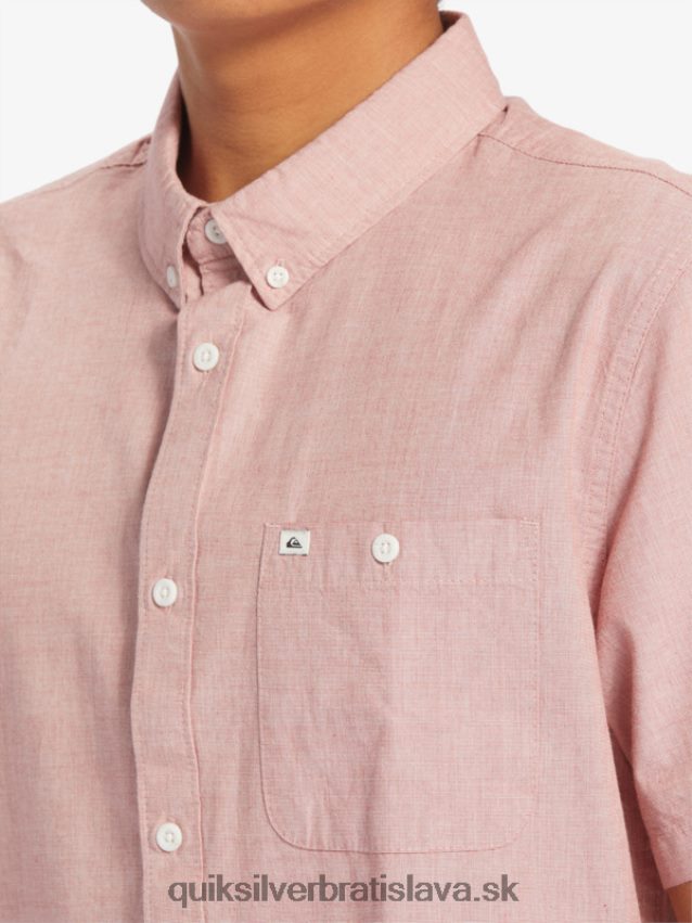 víťazná košeľa s krátkym rukávom Quiksilver muži B80HXR379 červený okr