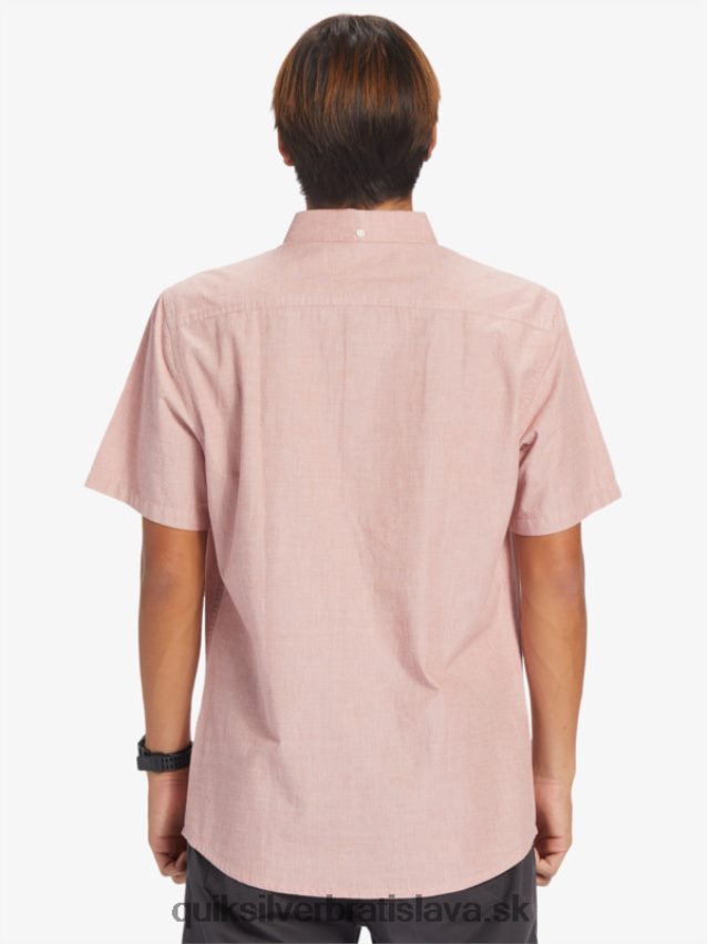 víťazná košeľa s krátkym rukávom Quiksilver muži B80HXR379 červený okr