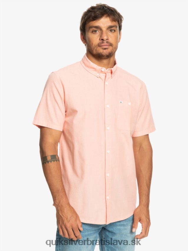 víťazná košeľa s krátkym rukávom Quiksilver muži B80HXR380 čerstvý losos