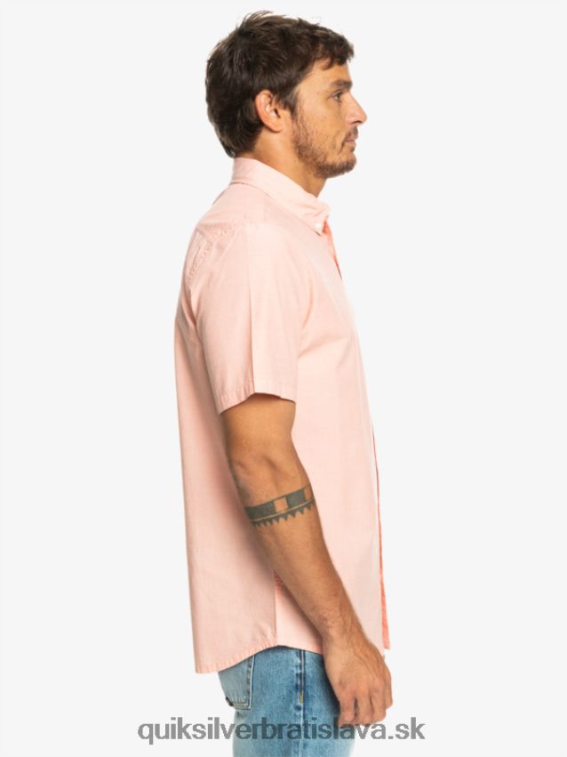 víťazná košeľa s krátkym rukávom Quiksilver muži B80HXR380 čerstvý losos