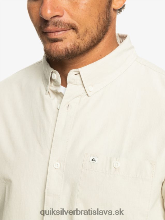 víťazná košeľa s krátkym rukávom Quiksilver muži B80HXR381 plaza taupe