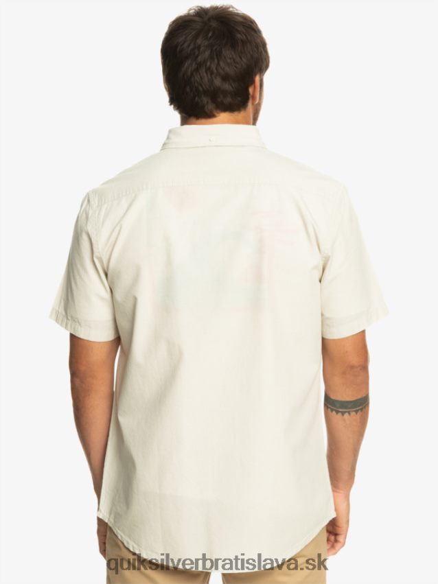 víťazná košeľa s krátkym rukávom Quiksilver muži B80HXR381 plaza taupe