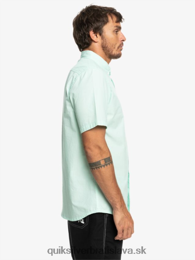 víťazná košeľa s krátkym rukávom Quiksilver muži B80HXR382 ľadové akva