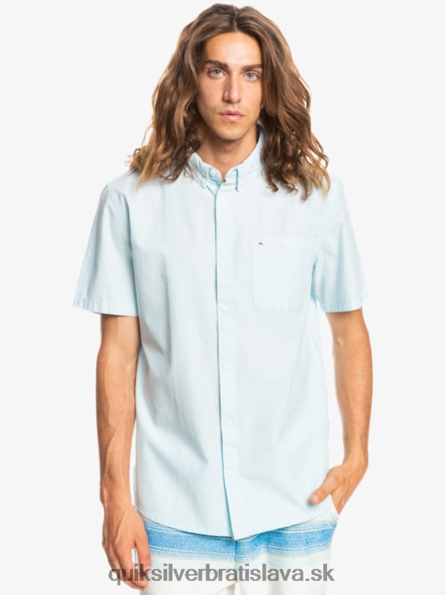 víťazná košeľa s krátkym rukávom Quiksilver muži B80HXR384 vzdušná modrá