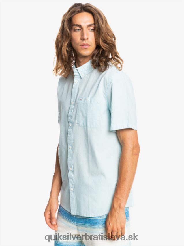 víťazná košeľa s krátkym rukávom Quiksilver muži B80HXR384 vzdušná modrá