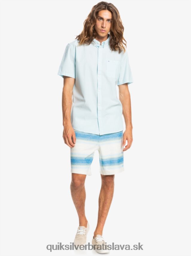 víťazná košeľa s krátkym rukávom Quiksilver muži B80HXR384 vzdušná modrá