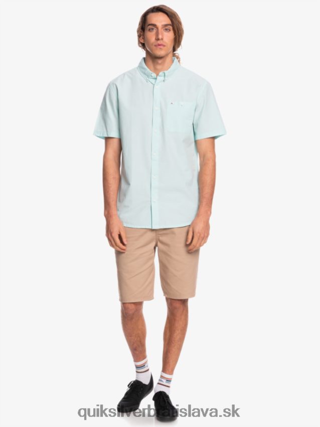 víťazná košeľa s krátkym rukávom Quiksilver muži B80HXR385 anjelská modrá