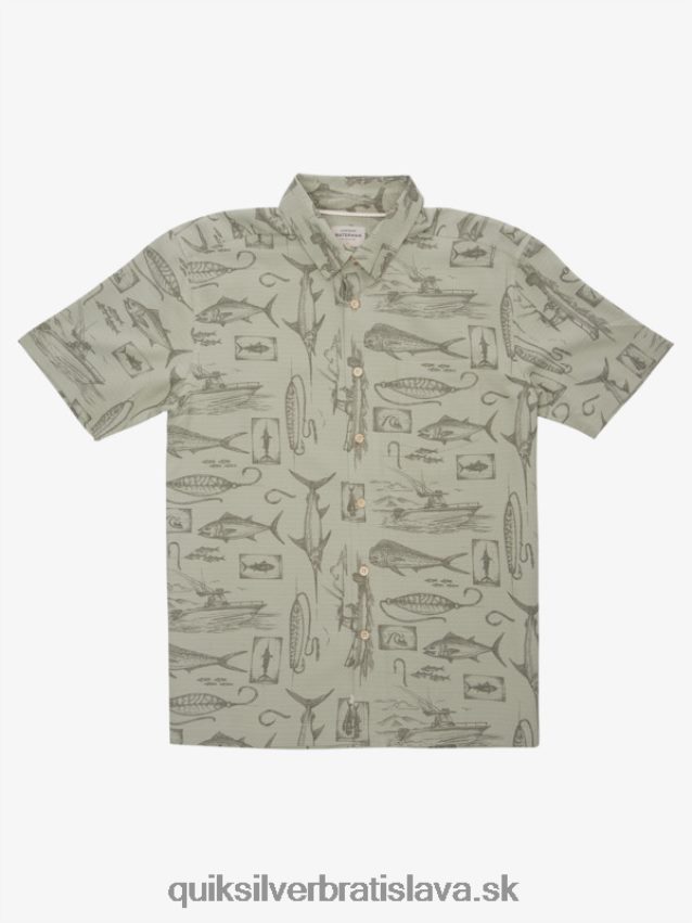 vodácka slack line košeľa s krátkym rukávom Quiksilver muži B80HXR1217 čaj slack line
