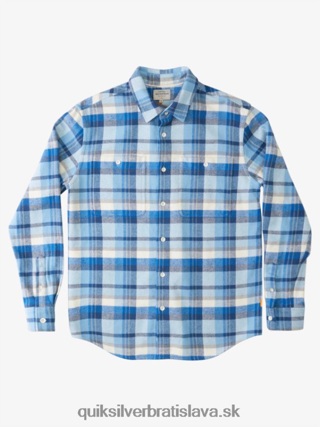 vodník hromové súpravy flanelová košeľa s dlhým rukávom Quiksilver muži B80HXR1349 súmraku modré búrky
