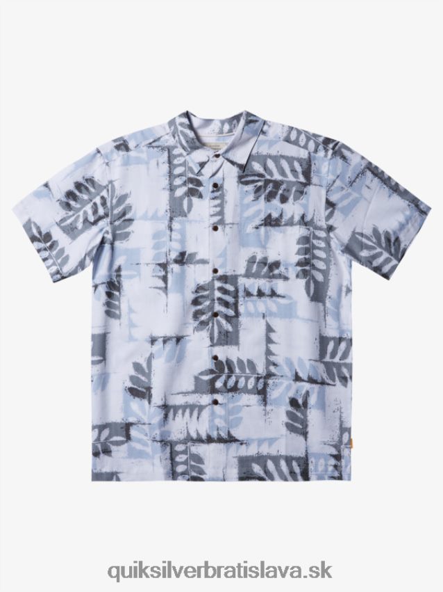 vodník kanoe útes technické tričko s krátkym rukávom Quiksilver muži B80HXR398 biele kanoe útes š