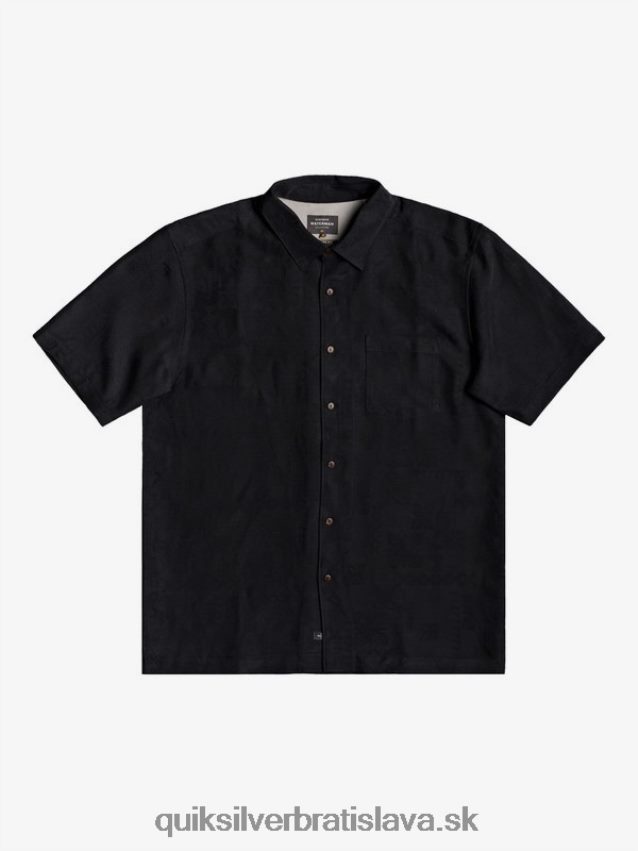 vodník kelpies bay tričko s krátkym rukávom Quiksilver muži B80HXR1357 čierna
