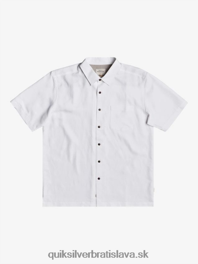 vodník kelpies bay tričko s krátkym rukávom Quiksilver muži B80HXR1358 biely