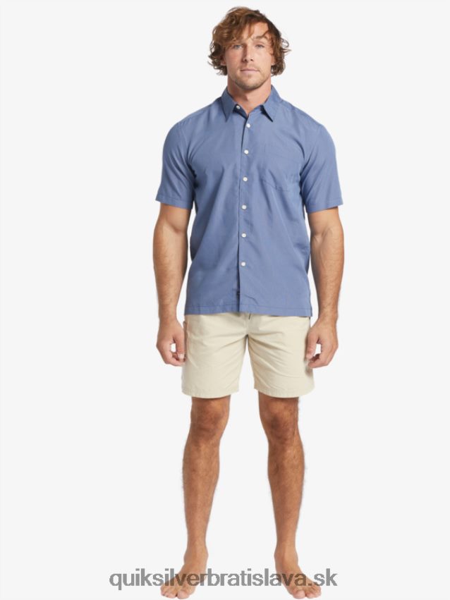 vodník kings cliff košeľa s krátkym rukávom Quiksilver muži B80HXR282 práporčík modrých kráľov útes