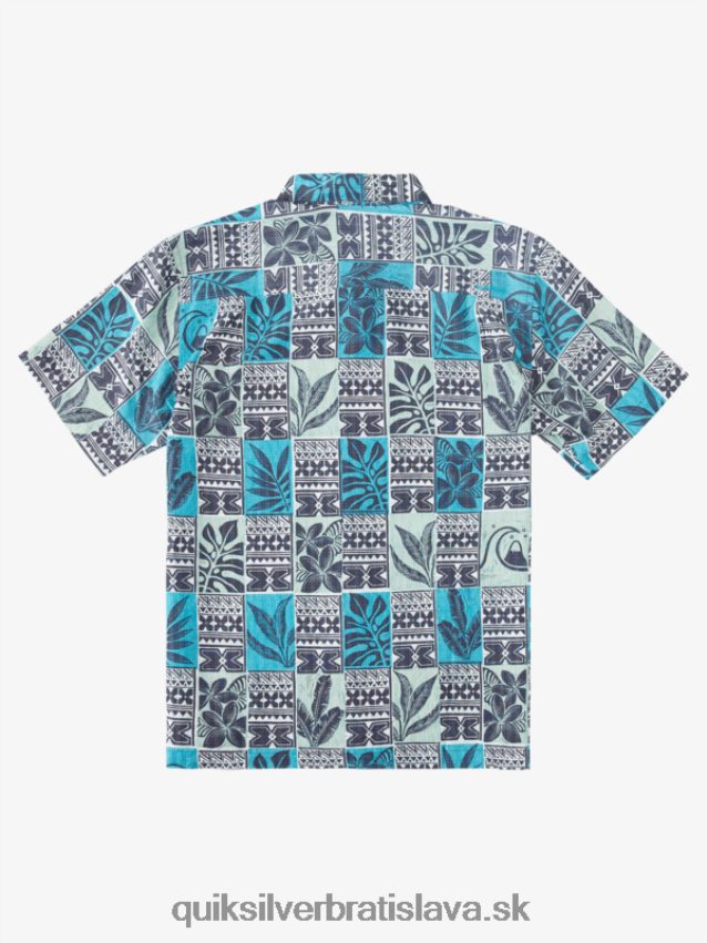 vodník list boxy havajská košeľa Quiksilver muži B80HXR915 modré tyrkysové listové krabice