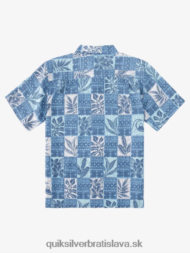 vodník list boxy havajská košeľa Quiksilver muži B80HXR917 šero modré listové krabice