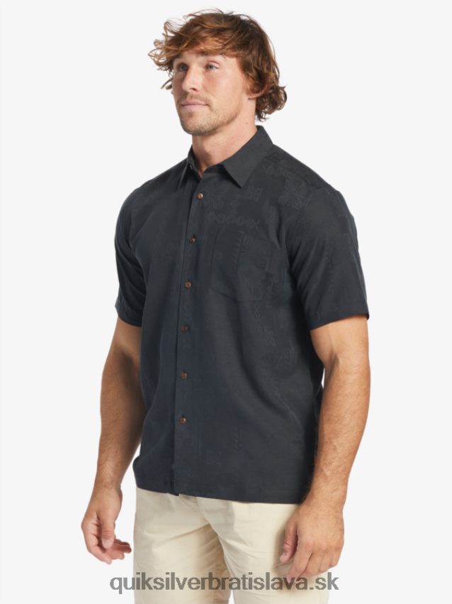 vodník manele bay košeľa s krátkym rukávom Quiksilver muži B80HXR798 čierna