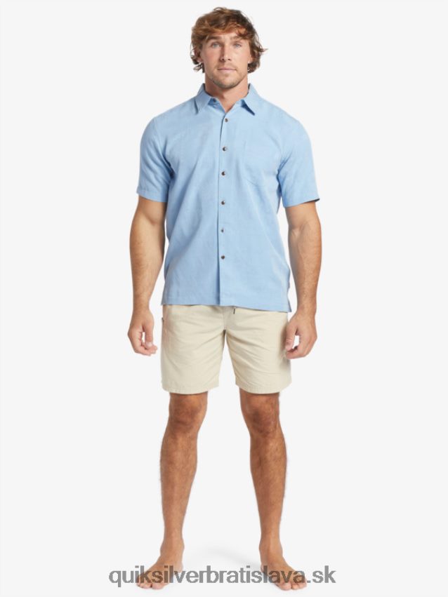 vodník manele bay košeľa s krátkym rukávom Quiksilver muži B80HXR800 tmavomodrá