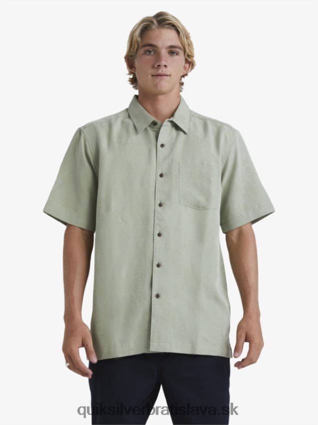 vodník manele bay košeľa s krátkym rukávom Quiksilver muži B80HXR801 čaj
