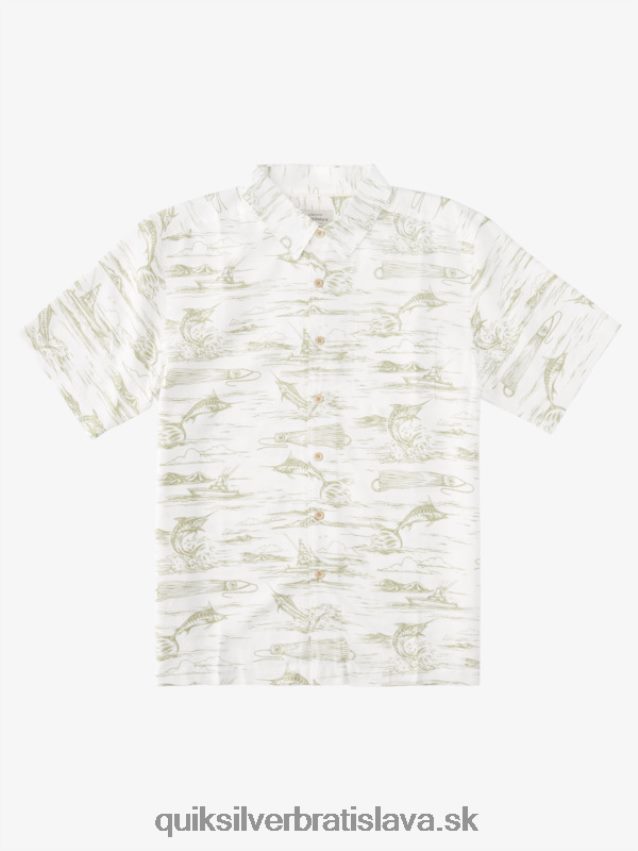 vodník marlin jig havajská košeľa Quiksilver muži B80HXR899 čaj marlin jig
