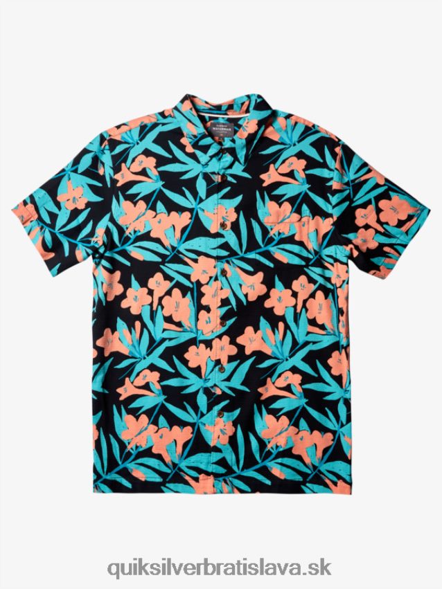 vodník okolo Bush košeľa s krátkym rukávom Quiksilver muži B80HXR474 čierna okolo kríka